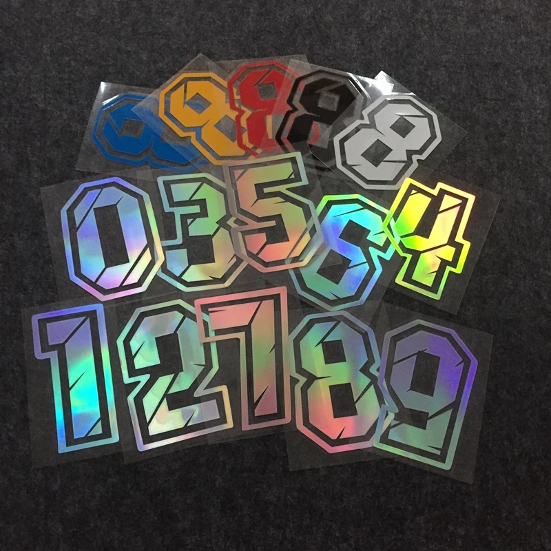 Generic Arabic Numbers Decorative Paster Car Racing Motorcycle Head