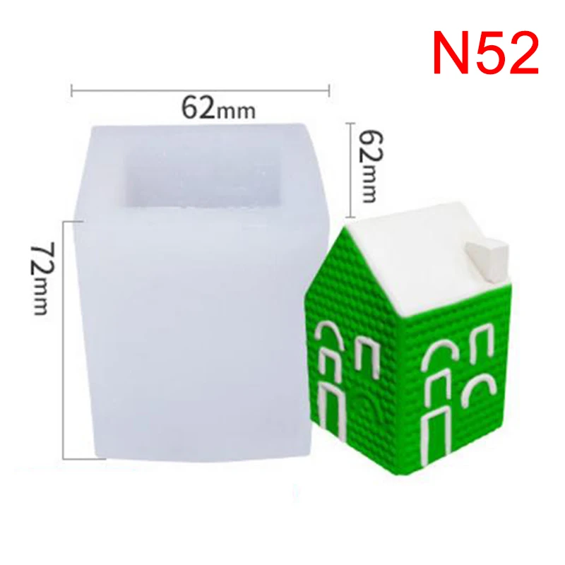 

1pcs Christmas Candle Mold Christmas Tree Pine Cone Snow Snowflake Candle Mold Soap Silicone Mold