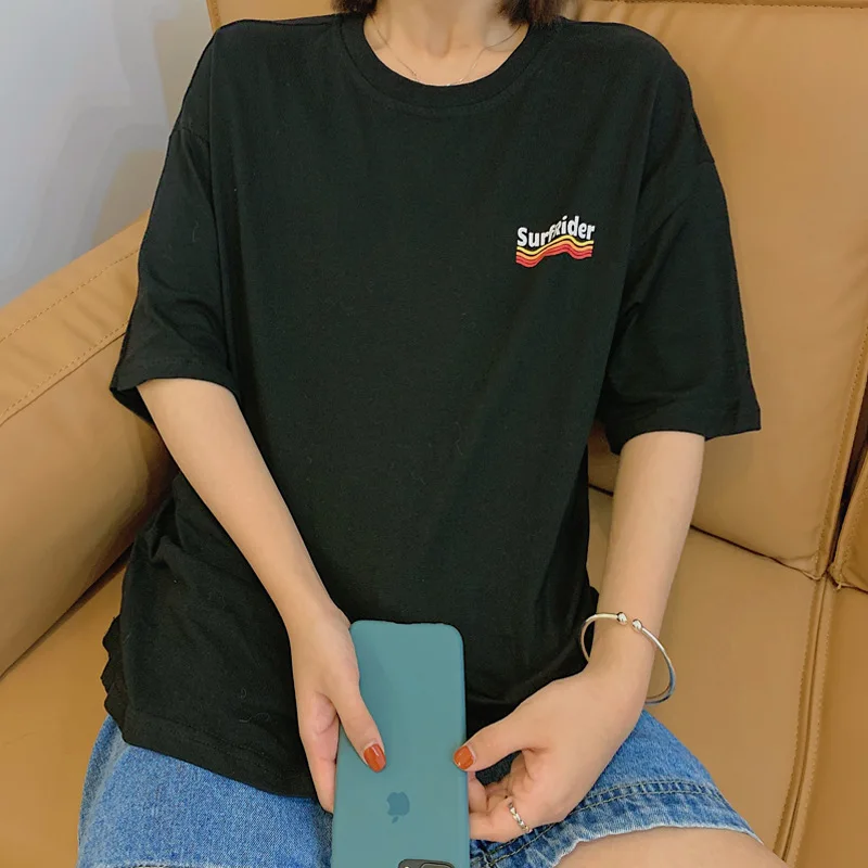 

Large version ins short-sleeved t-shirt women 2020 loose Korean style trendy Harajuku style