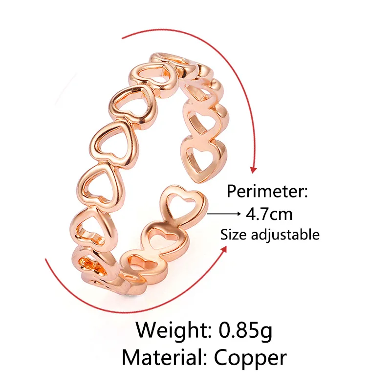 

Simple Design Silver Color Hollow Peach Open Ring For Women Mini Cute Heart Love Splicing Adjustable Rings Party Jewelry A959