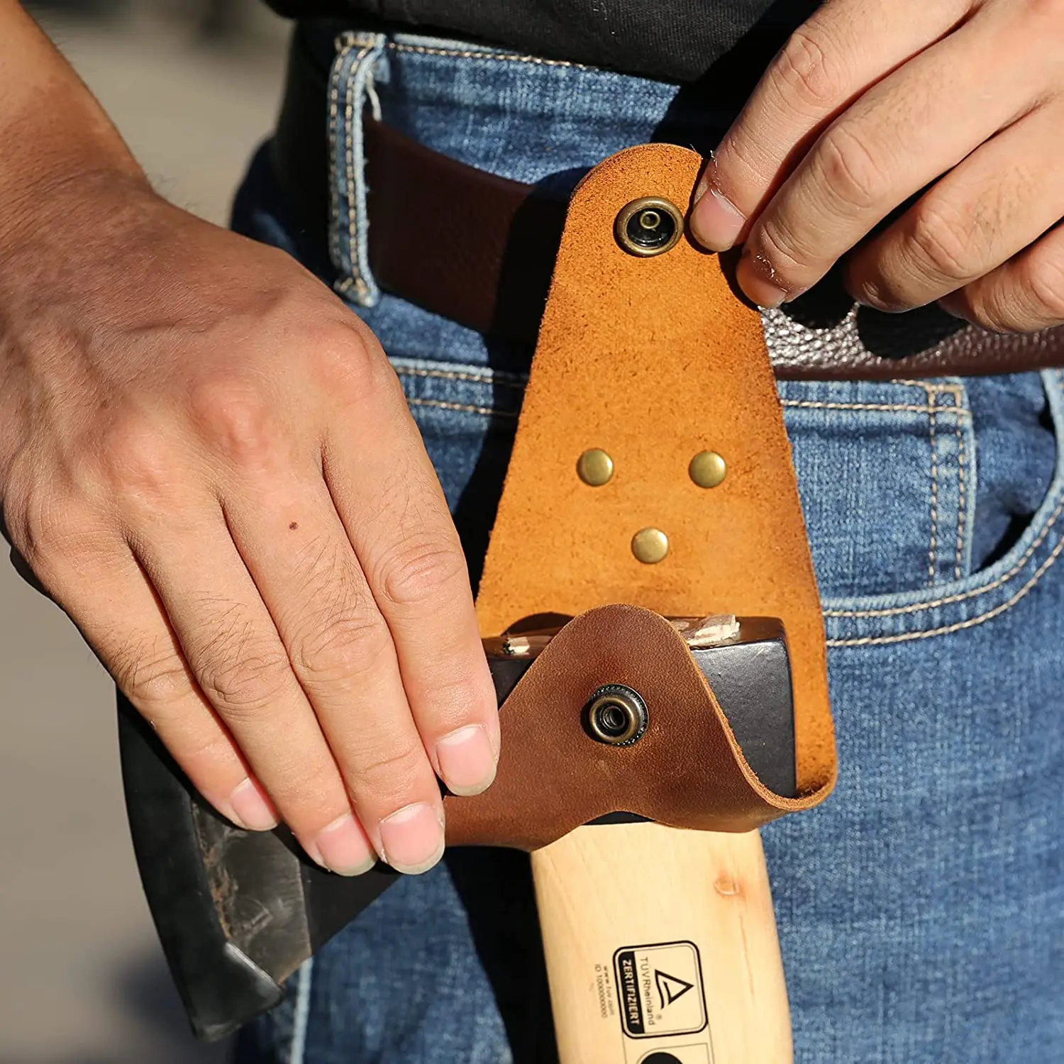 Кожаная кобура для топора кожаная Петля ремня винтажный кожаный Открытый Чехол