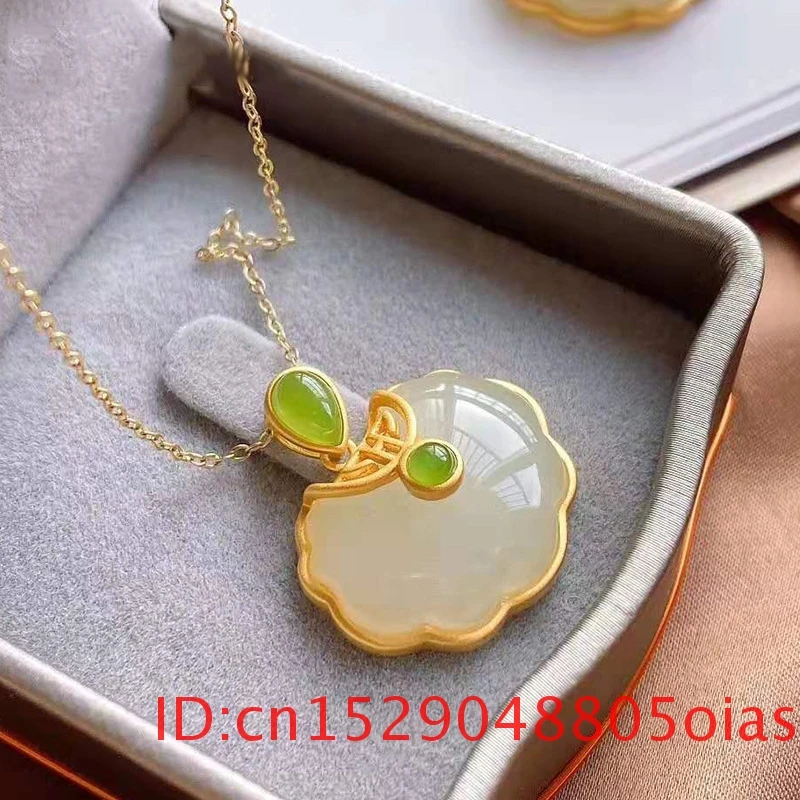 Ожерелье с подвеской из натурального нефрита Ruyi Женские Ювелирные изделия для