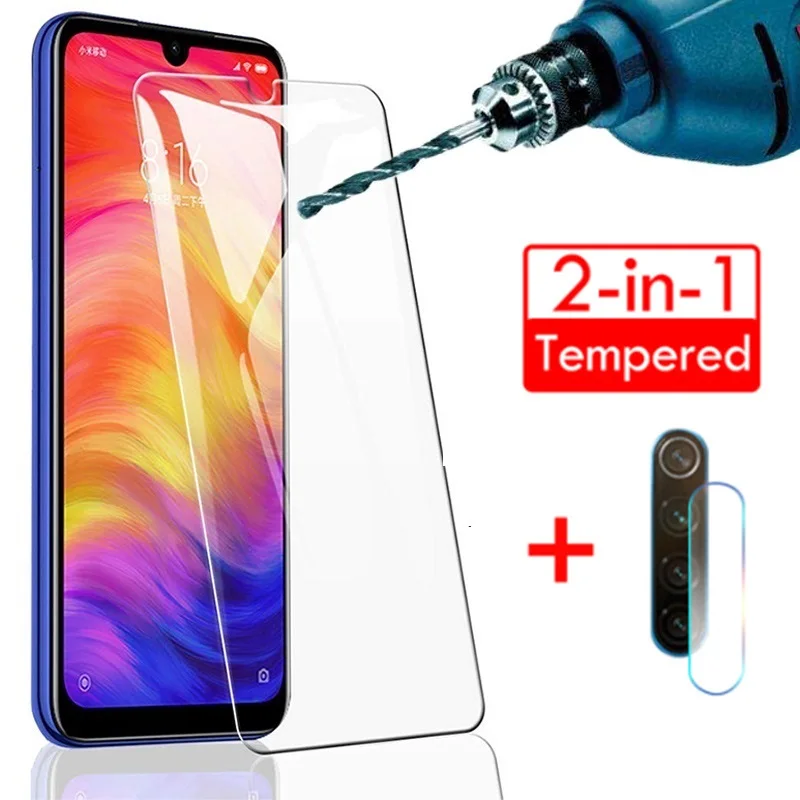

Чехол 2 в 1 + закаленное стекло для камеры Redmi 7A Note 7 Защита для экрана стекло для объектива на Redmi 7A Note7 стекло для Xiaomi Note 7 Pro