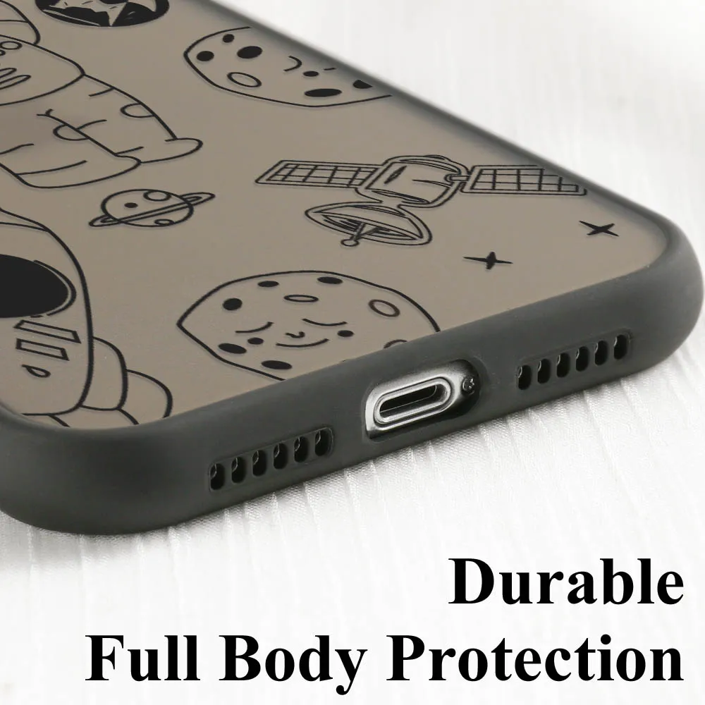 

Phone Case For iPhone XR 11 12 Pro 7 8 6S 6 Plus X XS SE 2020 Max Mini Cases Fashion Planet Pattern Shockproof Matte Cover Coque