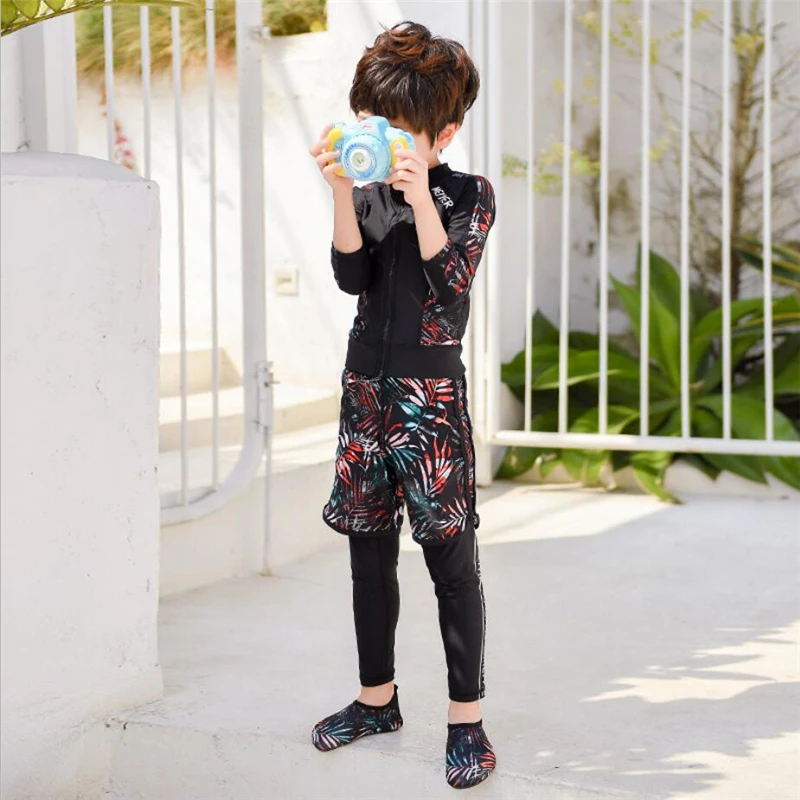 2022 MEIYIER Long sleeve swimsuit korean baby kids full body swimwear uv protection gilrs/boys beachwear bathing suit | Спорт и