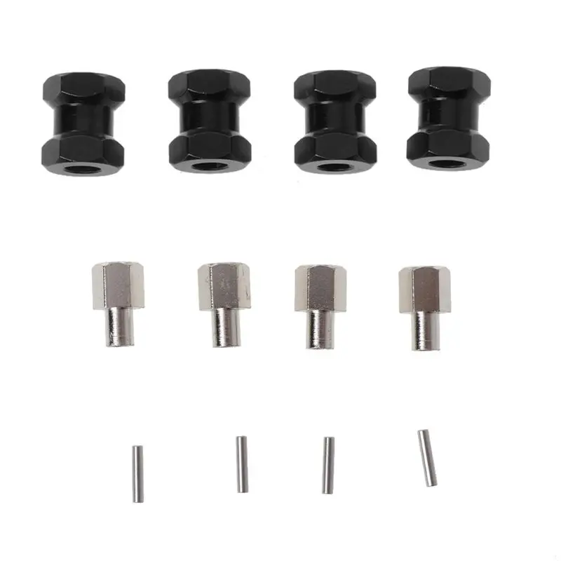 

4PCS Wheel Hex Hub M12 12mm Extension Adaptor M15 15mm 4 Longer Combiner Coupler Alloy for 1/10 RC Crawler RC Spare Parts