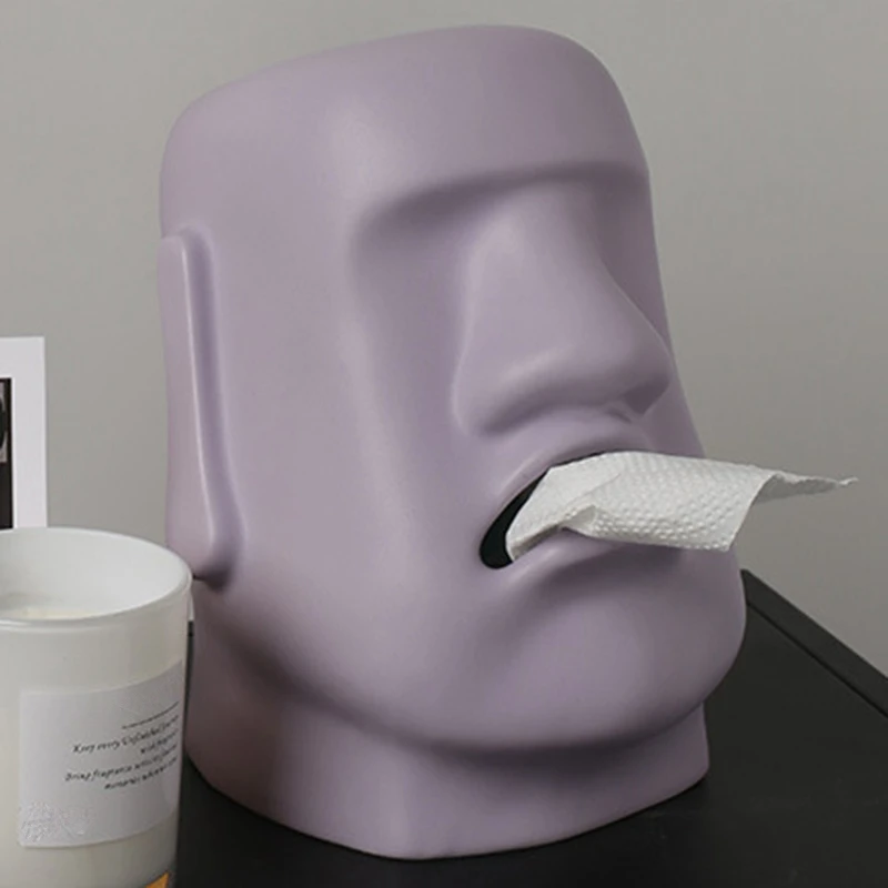 

Easter Island Tissue Case Box Home Decoration Container Napkin Papers Dispenser Holder Box Table Decoration