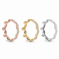 100 925 sterling silver flower crown rings flower garland different metals or stack with crown rings jewelry gifts