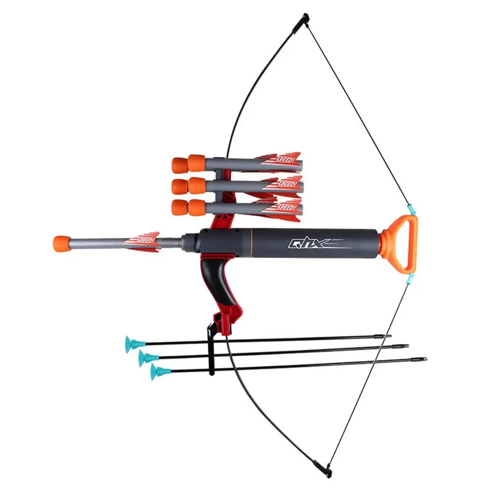 

Shooting Bow Arrow Set Double Toys For Kids Outdoor Sports Entertainment Toy Rocket