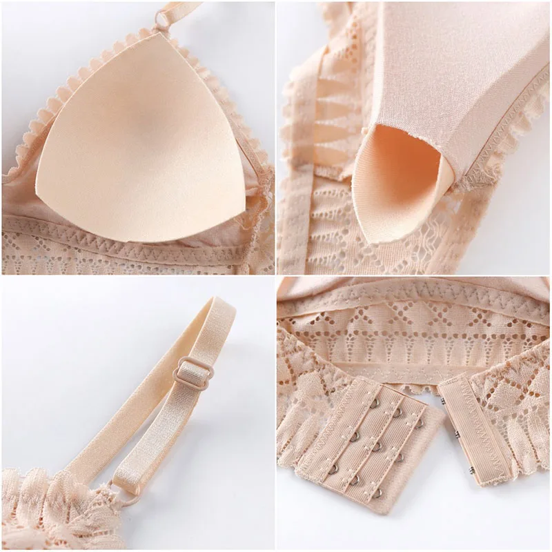 Кружевное украшение без стальных колец бюстгальтер с запахом на спине топ-труба