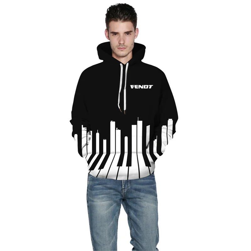 

2021 New spring and autumn men's FENDT car logo printing men's hoodie casual fashion Harajuku hoodie
