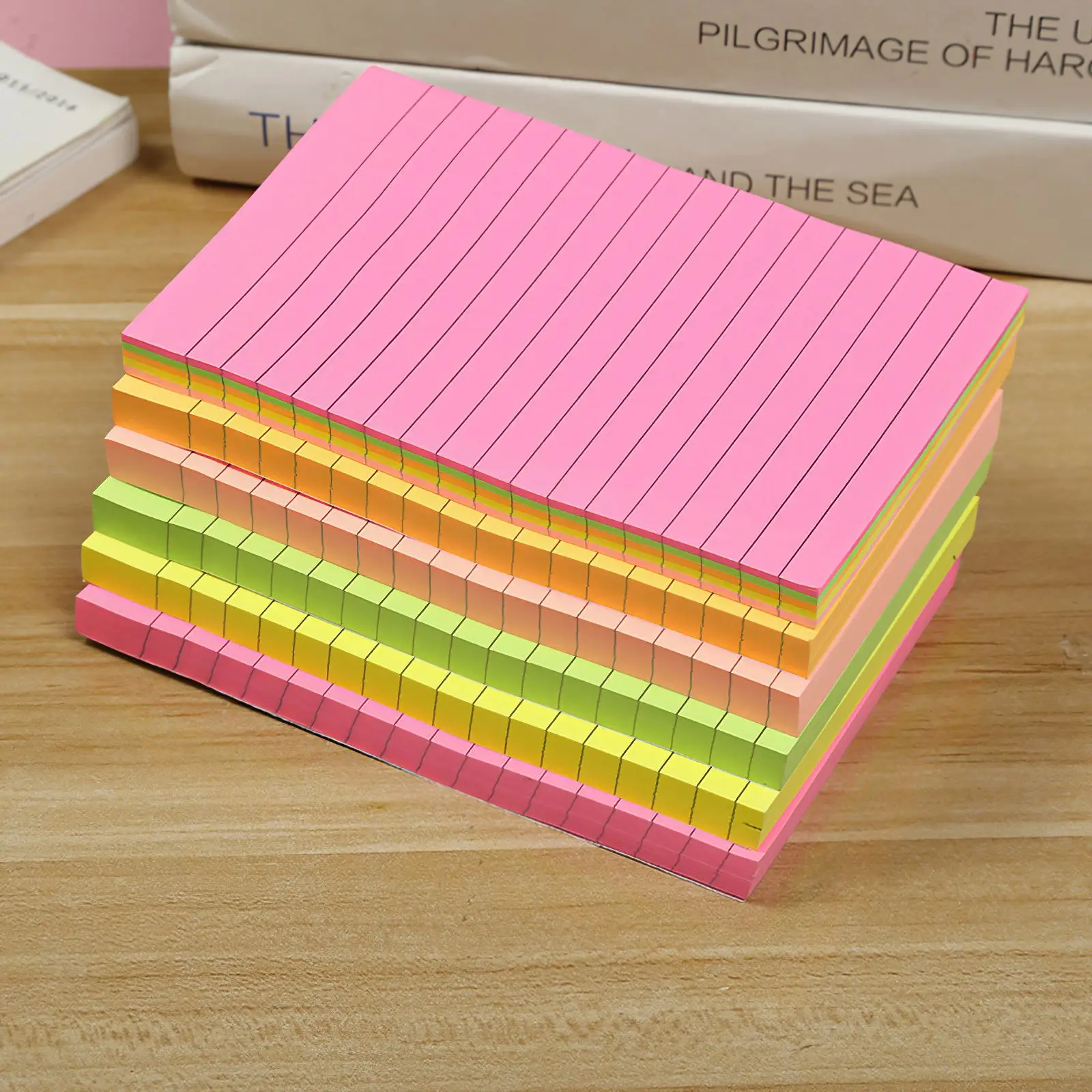 

Candy Color Square Message Note Horizontal Line Small Note Book Repeatedly Posted Sticky Note 500 Sheets Simple Kraft Paper