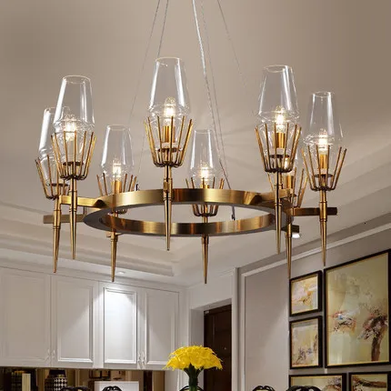 Подвесной светильник из розового золота в скандинавском стиле креативный дизайн