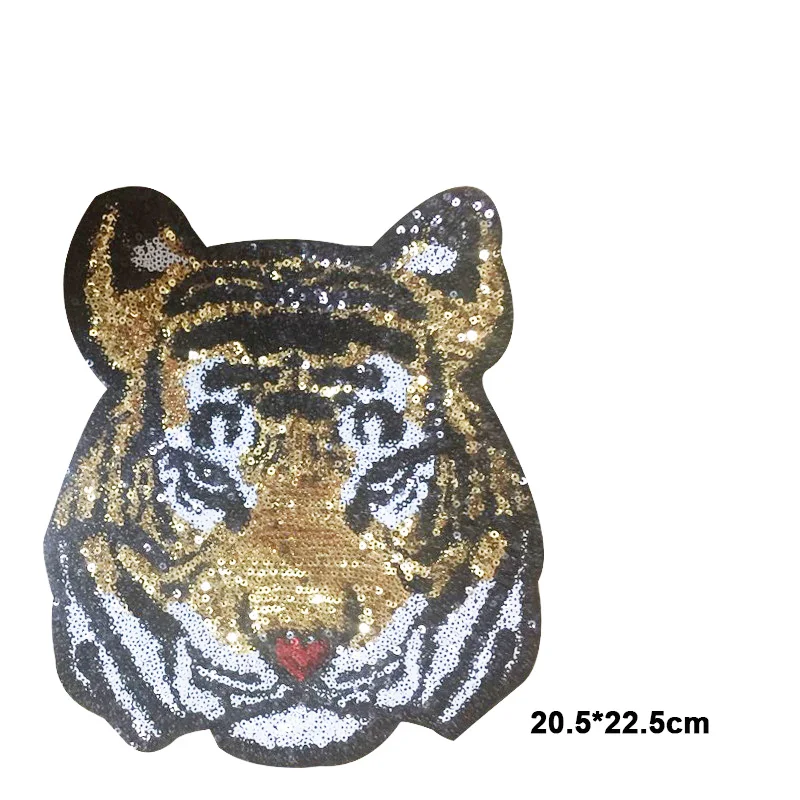 1 шт. тигром нашивки с блестками аппликация своими руками шитьё вручную