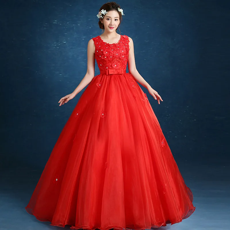 Красные пышные платья с аппликацией милые 16 платьев для выпускного бала взрослых