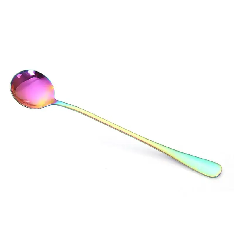 

The New 1PC Stainless Steel Coffee Spoon Round Head Spoon Korean Style Spoons Honey Dessert Gift Mixing Spoon Dropshipping