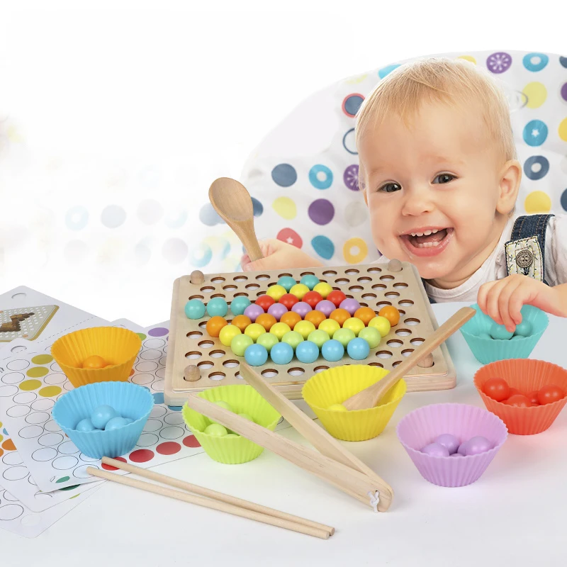 Деревянные игрушки Монтессори детские математические зажимы для практики с