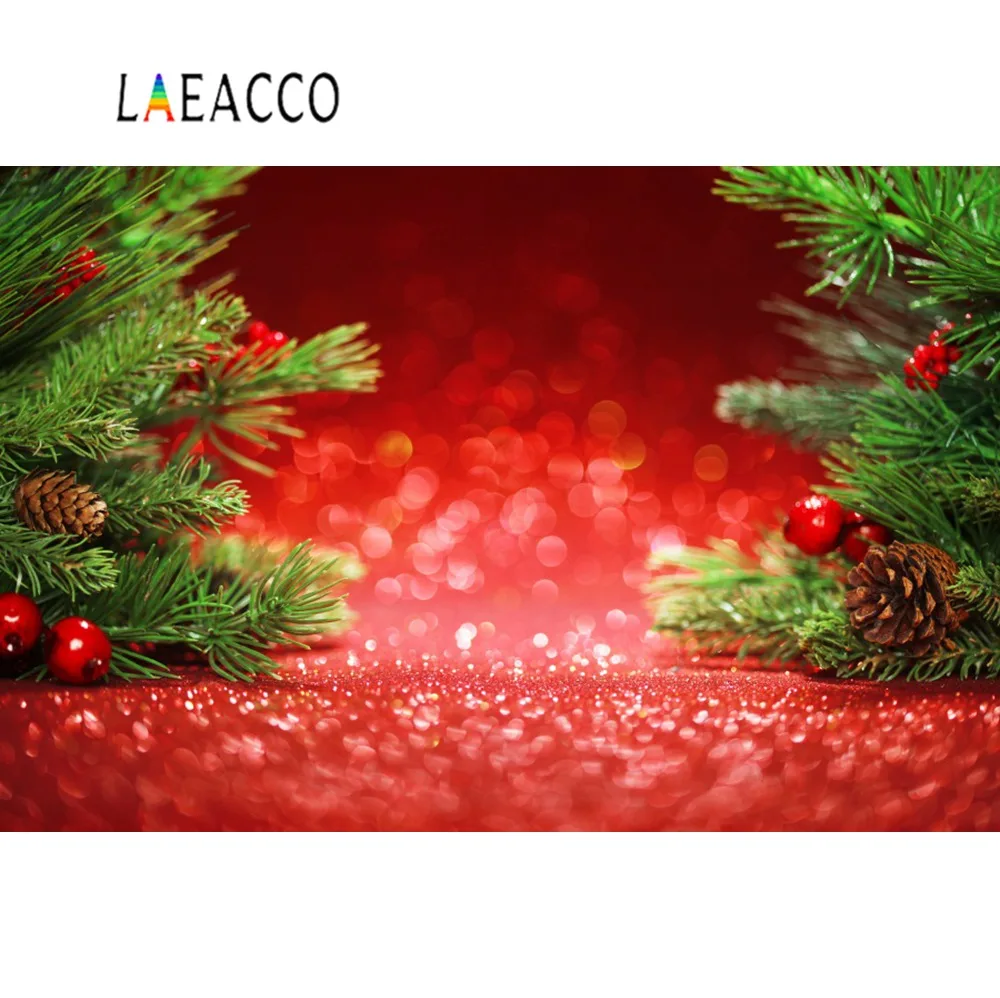 Laeacco фоны для фотосъемки темно красные в горошек боковые светлые боке сосновые