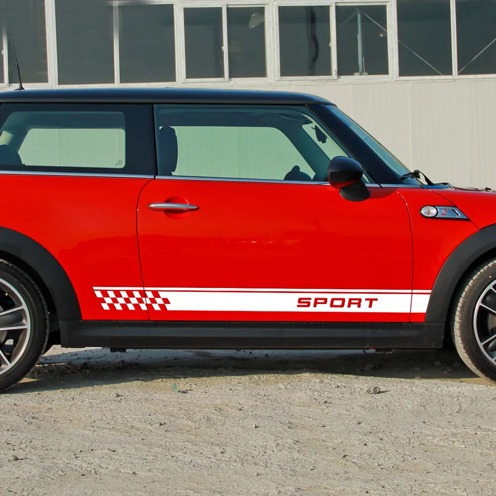 DSYCAR 1 пара наклейки для боковой двери автомобиля виниловые спортивного