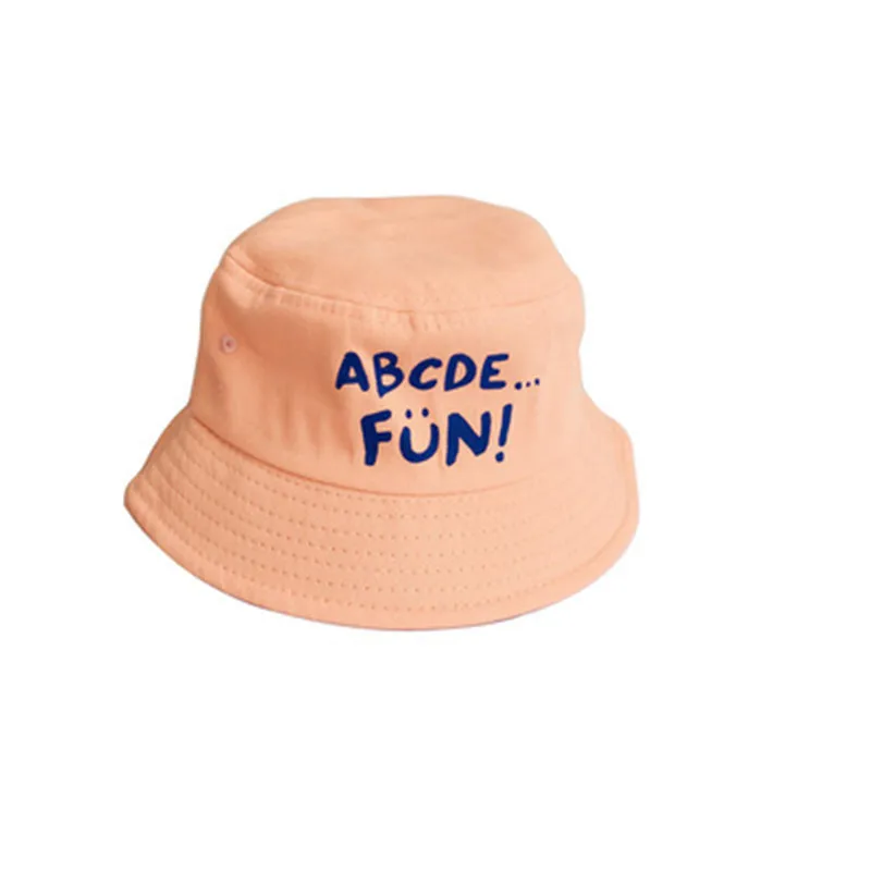 

New Children's Alphabet Printed Bucket Hat Fashion Spring Summer Outdoor Panama Girl Hip Hop Caps Sunscreen Kids Fisherman Hats