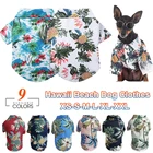 Летняя одежда для собак, кошек маленького и среднего размера, гавайский пляжный принт, щенок чихуахуа, одежда для мопса, Йоркширские футболки, рубашки