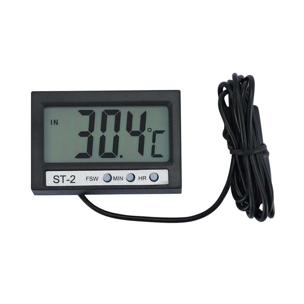 ST-2 Car LCD Digital Thermometer Waterproof Inside Outside Electronic Clock Freezer Aquarium Temperature Meter Sale | Инструменты
