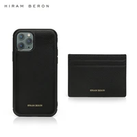 hiram beron personalised custom black men wallet card holder with phone case for iphone 13 12 gift for him dropship