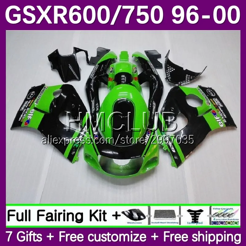 

Комплект SRAD для SUZUKI GSXR 600 750 CC GSXR750 8No.4 GSXR600 1996 1997 1998 1999 GSX-R750 96 97 98 99 00 обтекатель зеленый глянцевый