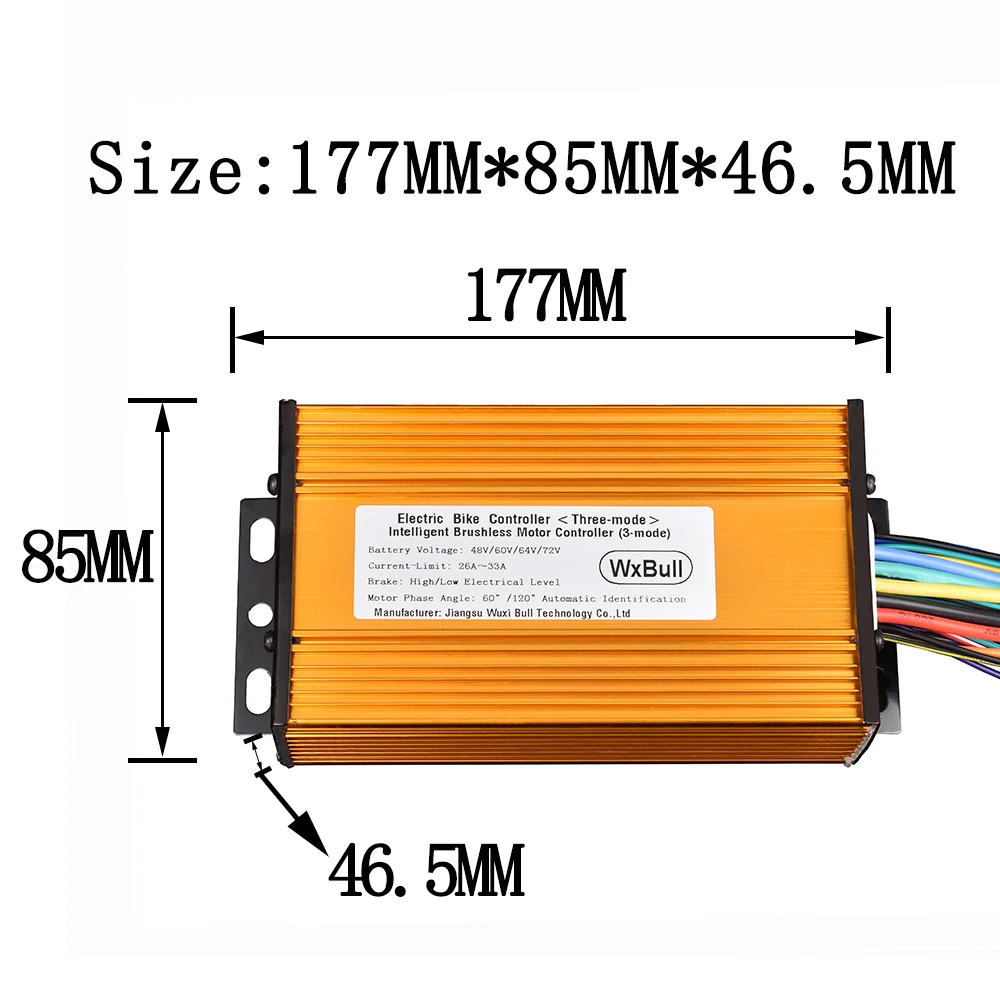 Универсальный Электрический контроллер бесщеточный 48 В 60 в 64 72 3 режимный
