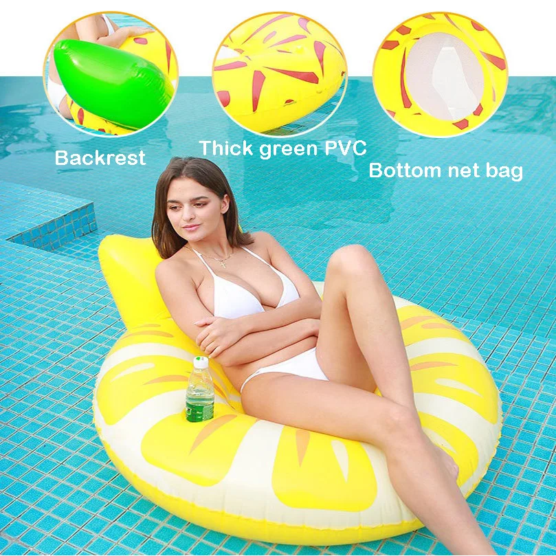 Надувной поплавок Rooxin в виде ананаса круг для плавания резиновое кольцо взрослых