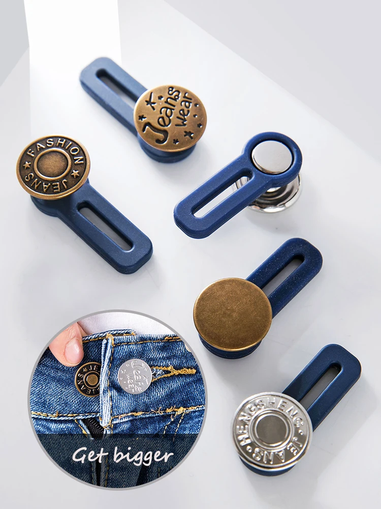 5 шт./лот регулируемые пуговицы без косточек для джинсов съемная Талия смены