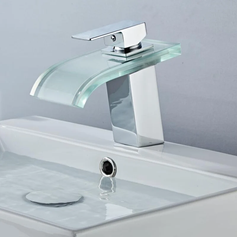 Стеклянный смеситель для ванной комнаты раковины настенный воды водопроводные
