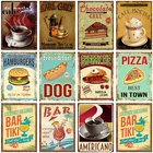 Алмазная живопись сделай сам с изображением напитков, пиццы, вышивка крестиком 5D, мозаика с изображением кофе, вышивка для кухни, ресторана, декор для стен