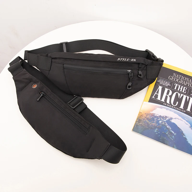 Hk Man Waist Bag New Fashion Fanny Pack Chest Pack Travel Outdoor Sports Crossbody Bag Casual Male Waterproof  Bum Belt Bag