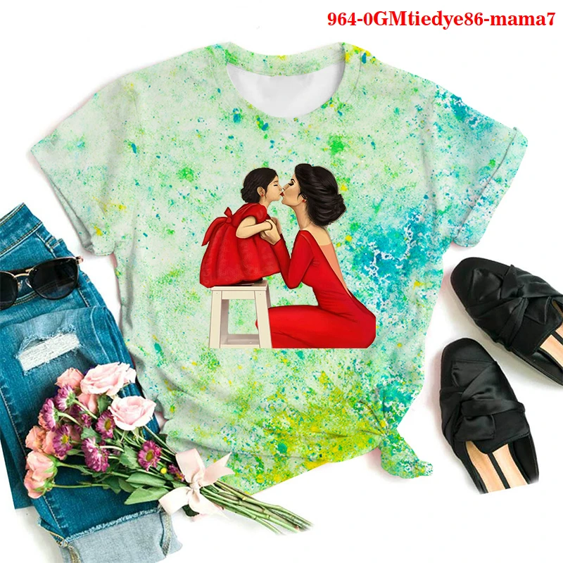 

Women's T Shirts Oversized 3d T Shirt Super Mama Print Tshirt Harajuku Shirt Summer Women T-Shirt Streetwear Tops Female Tshirt