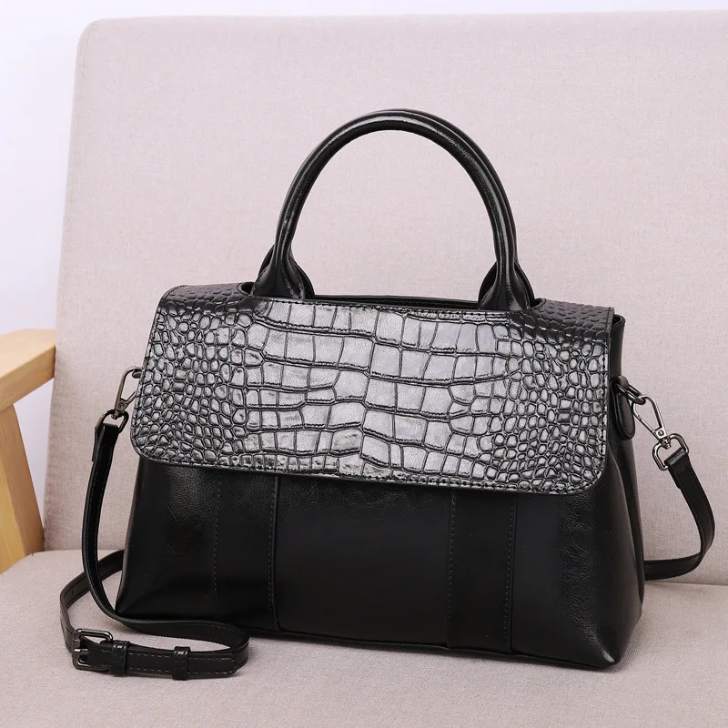 

High Quality 2021New Fashion Ladies Hand Bag Genuine Leather Luxury Handbags Women Bags Designer Crocodile Pattern Crossbody Bag