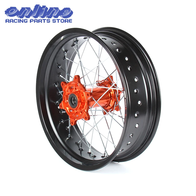 5*17 &quotSupermoto для заднего колеса оранжевая ступица обода SX MXC XC GS SXS EXCF SXSF XCG EXC XCW 125 150