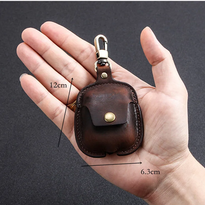 Чехол-бумажник для ключей из натуральной кожи AirPods Pro защитный чехол воловьей