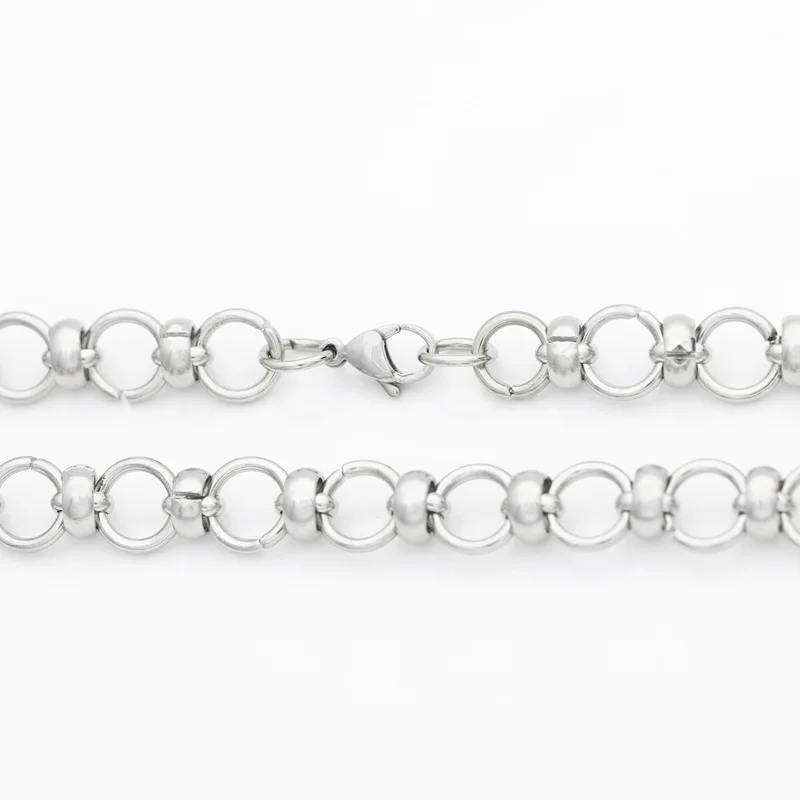 12mm New 2021 Creative Punk Chain Necklace Men Women Stainless Steel Collier Silver DIY Handmade Accessories Squid Game Jewelry | Украшения