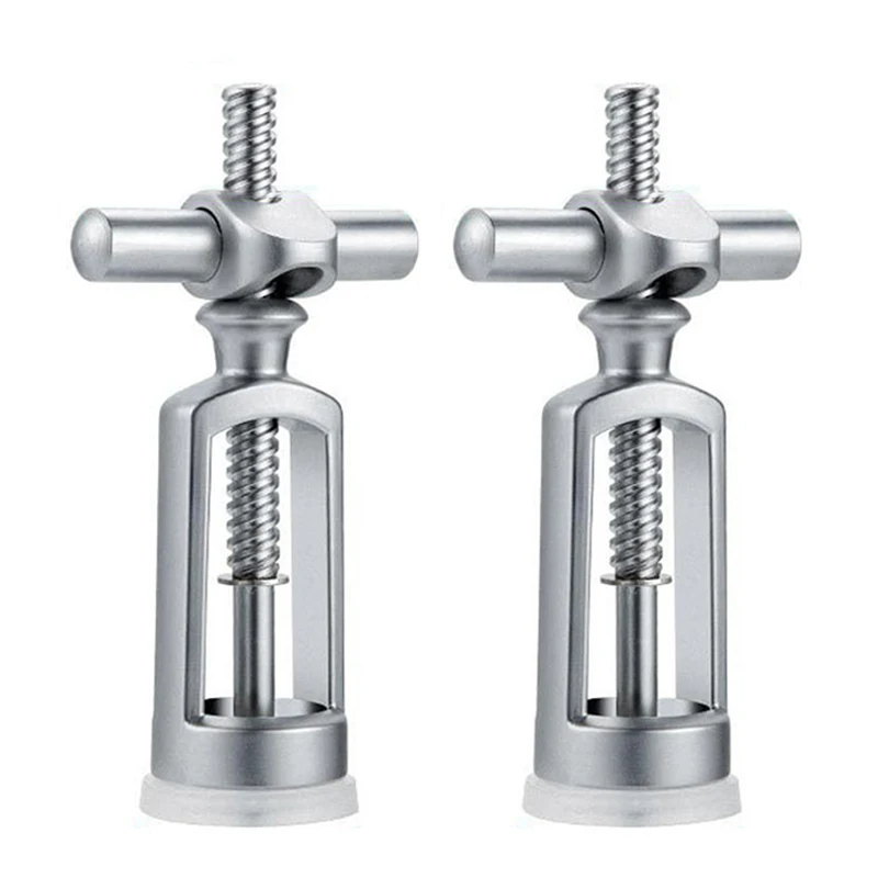 

2Pcs Zinc Alloy Wine Bottle Opener Red Corkscrew Leverage Opening Can Cork Puller Remover Champagne Bar Tools