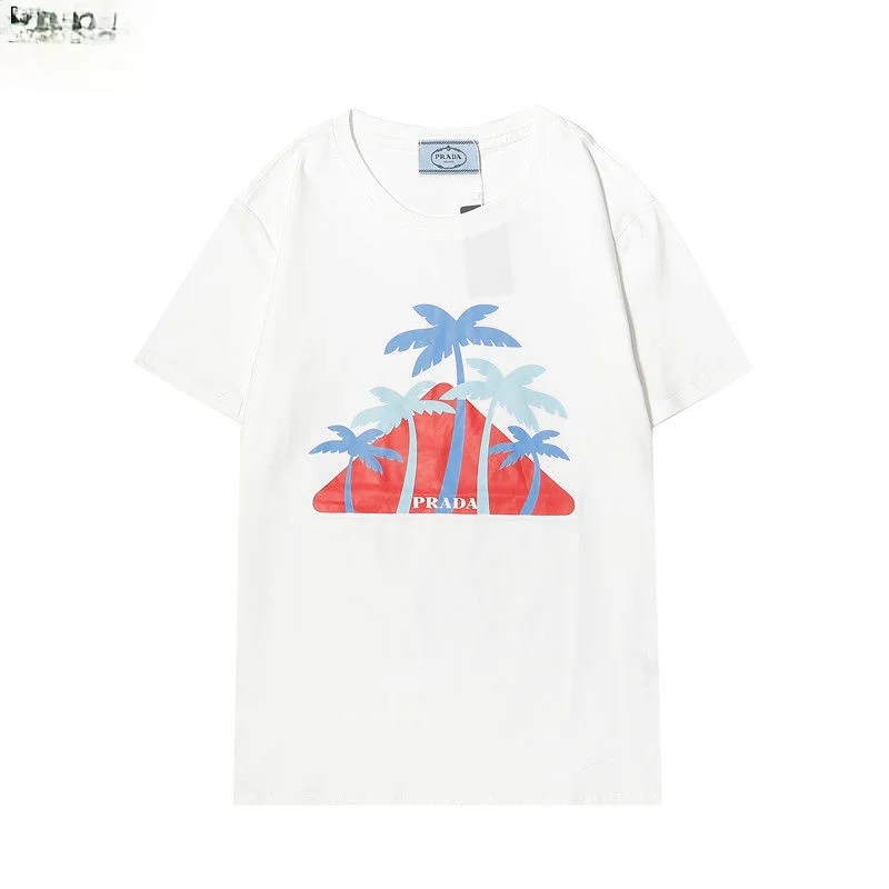 

2021 new inverted triangle letter logo printed casual short sleeve T-shirt for men and women