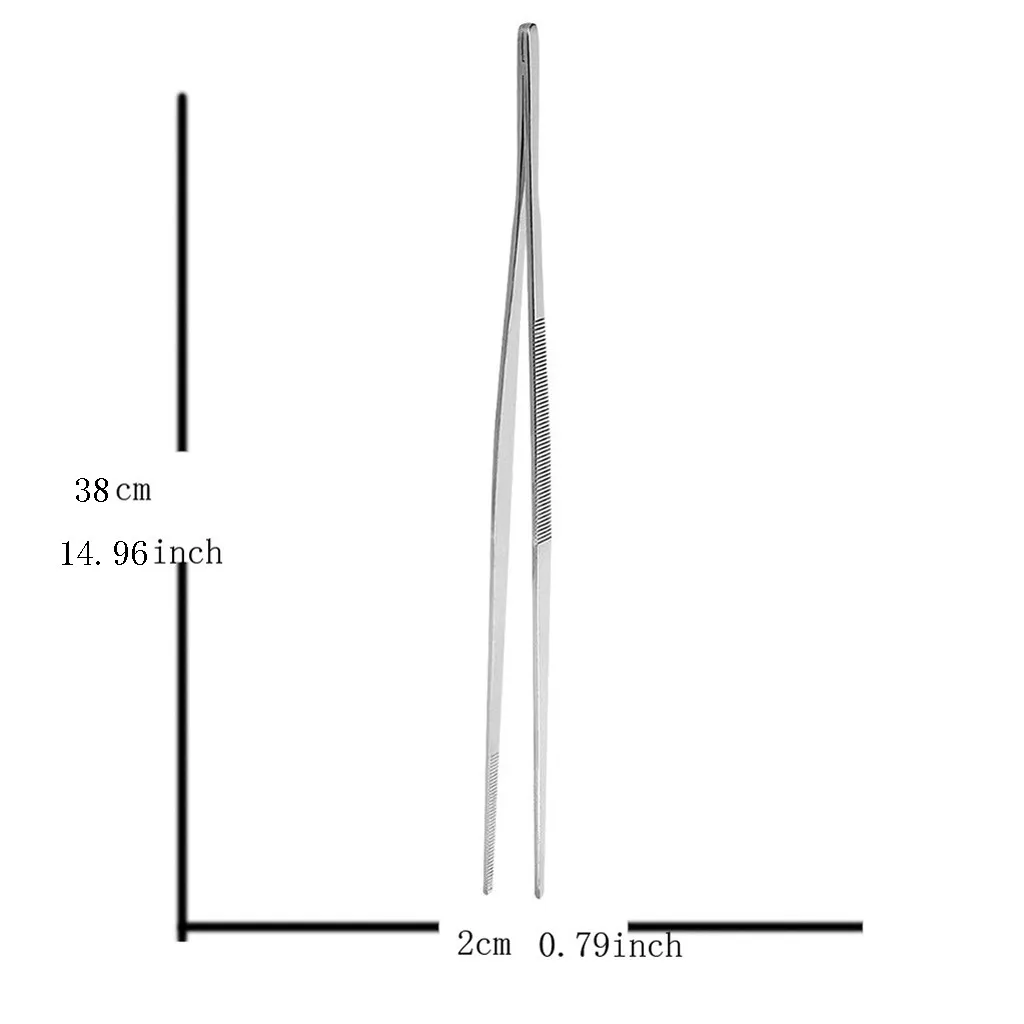 1 шт щипцы для барбекю Нержавеющая сталь Еда пинцет в буфет кухни длинные прямые