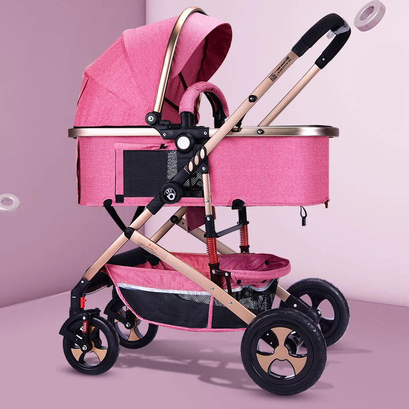 3 в 1 детская коляска с высоким обзором и безопасной машинной коляской