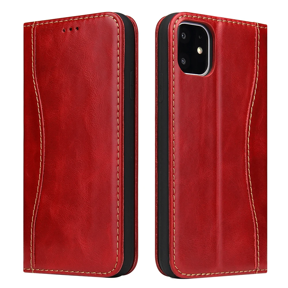 Чехол для iPhone 11 11 Pro 11 Pro Max Роскошный чехол из натуральной коровьей кожи с откидной крышкой и подставкой для iPhone 11 Чехол держатель карт на магнитах