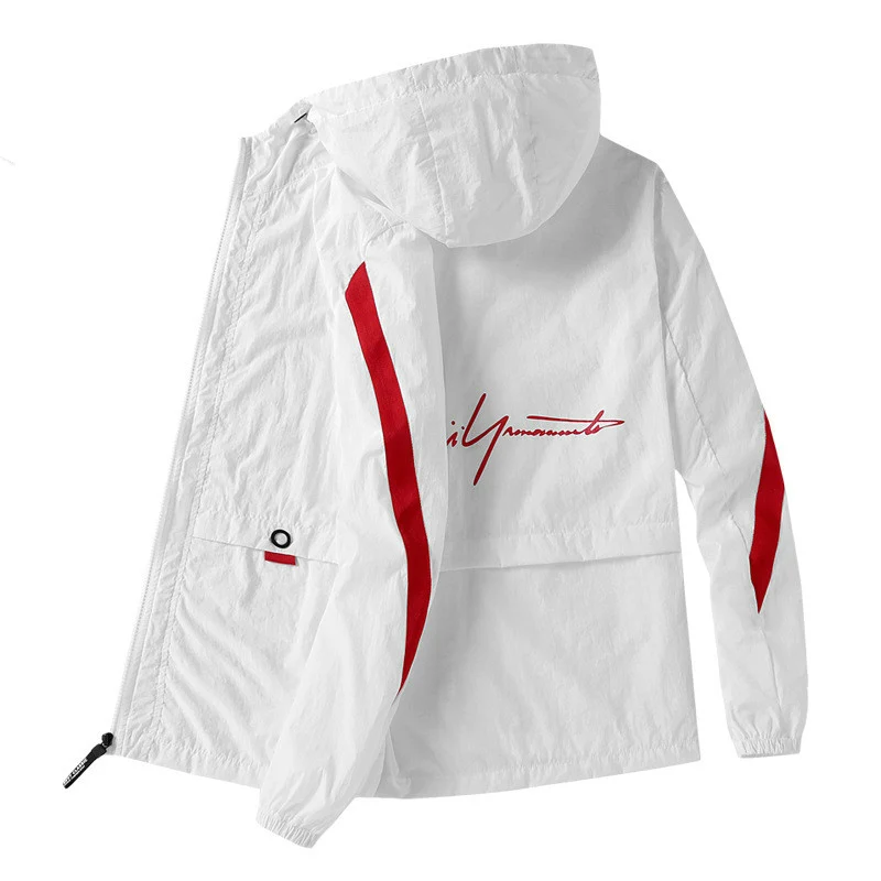

Men 2020 Plus Size 4XL Lightweight Sun Protection Jacket Man Quick Dry Windproof Skin Coat Spring Autumn Thin Windbreaker Jacket
