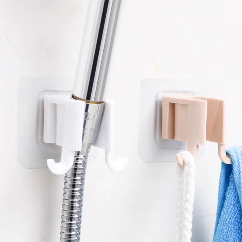 

1Pcs Portable Shower Head Shelf Shower Head Rack Self Adhesive Plastic No Punch Shower Sprinkler Holder Bathroom Accessories
