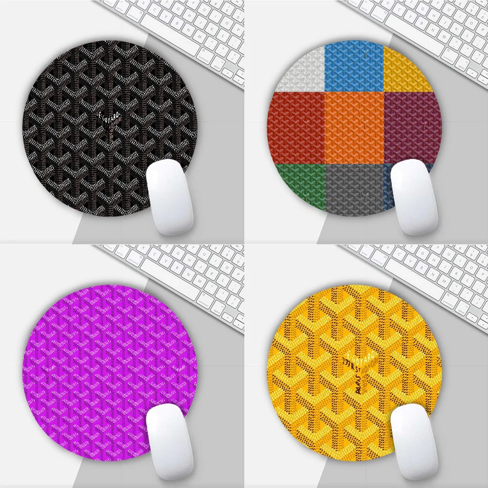 

Luxury Brand Goyarde Round Mouse Mat Gaming Mouse Pad For PC Laptop Notebook 20x20cm Gamer Desk Pad