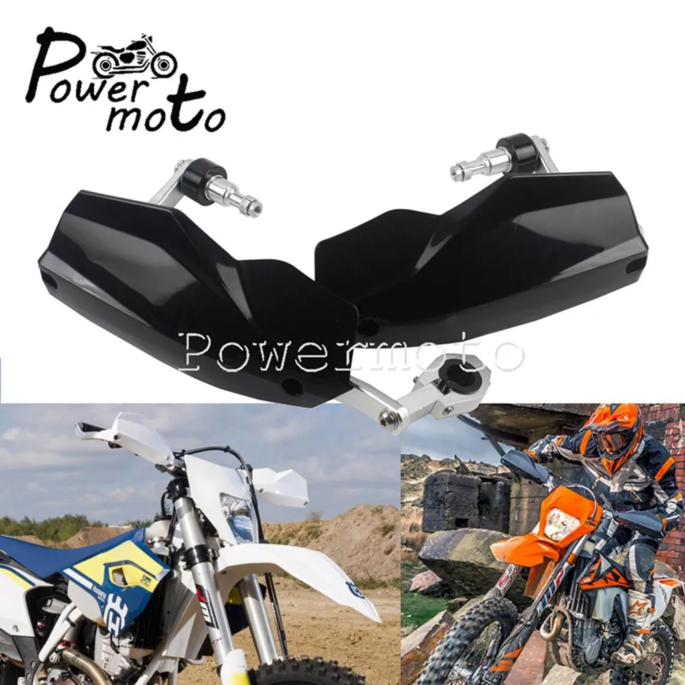 Черный Мотоцикл MX Enduro гоночный велосипед 7/" 1-1/8" Handguard белая рука-Щит протектор для Husqvarna TE FE FC 250 450 KTM EXC Duke - Цвет: Черный