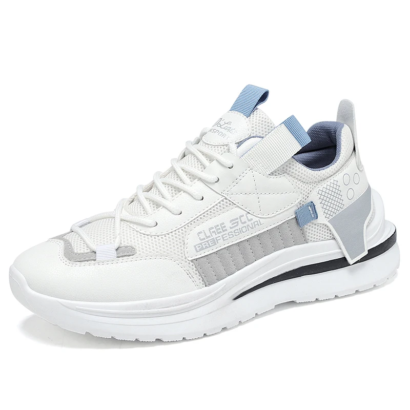 

Comfort Non-Slip Men Casual Sneakers White Orange Breathable Mesh Sport Shoes Summer Hard-Wearing Outdoor Sneakers Fast Shipping