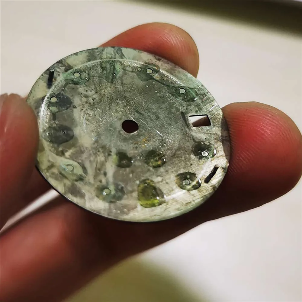 

29mm Black Watch Dial w/ Green Luminous for NH35 Movement Watch Accessories